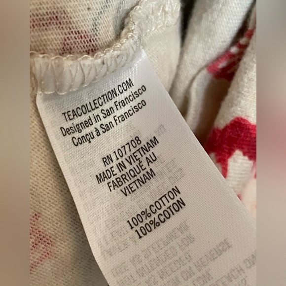 Floral Print V-Neck Dress - Cream and Red - Picture 7 of 8